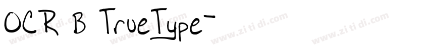 OCR B TrueType字体转换